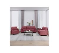 Ensemble de Canapés avec Coussins Sièges Salon Maison 3 pcs Noir Tissu vidaXL