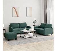 vidaXL Ensemble de canapés 3 pièces avec coussins Velours Gris clair