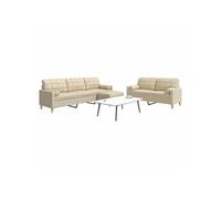 Vidaxl Ensemble De Canapés 3 Pcs Repose-Pied Et Coussins Décoratifs Multicolore