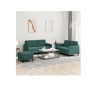 Ensemble de canapés 3 pcs vert foncé velours3201986