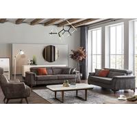 Ensemble de canapés 321 places Canapé en tissu Fauteuil en tissu Gris Fonction lit