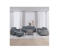 Ensemble de canapés 4 pcs avec coussins gris foncé velours3201965