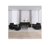 Ensemble de canapés 4 pcs avec coussins Noir Velours3202185