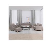 4-delige Loungeset met kussens stof taupe3202085