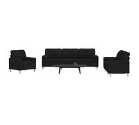 vidaXL Ensemble de canapés 4 pcs avec repose-pied tissu jaune clair