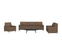 Ensemble de canapés 4 pcs avec repose-pied taupe tissu canapé vidaXL