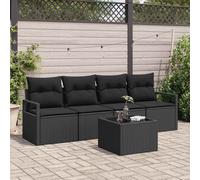 Ensemble de Canapés 5 pc polyrotin canapé jardin Mobilier en Terrasse vidaXL vid