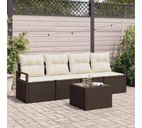 Ensemble de Canapés 5 pc polyrotin canapé jardin Mobilier en Terrasse vidaXL vid