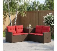 Ensemble de Canapés 5 pc Rattan synthétique et acier Canapé d’extérieur vidaXL v