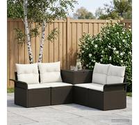 vidaXL Ensemble de Canapés 5 pc Beige et Blanc crème
