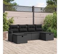 Ensemble de Canapés 6 pc polyrotin canapé jardin Mobilier Assises patio vidaXL v