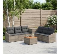 vidaXL Ensemble de canapés 8 pc 55 x 55 x 37 cm meubles d'extérieur Beige et Gris clair
