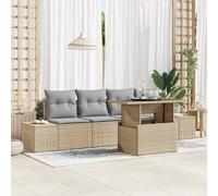 Ensemble de Canapés avec coussin 5 pc polyrotin canapé jardin vidaXL vidaXL