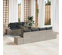 Vidaxl Ensemble De Canapés De Jardin De 8 Pièces Avec Coussins Marron En Poly Rattan Marron