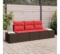 Ensemble de Canapés avec coussin avec oreiller 3 pc polyrotin vidaXL vidaXL