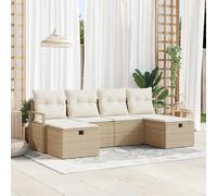 Ensemble de Canapés avec coussin avec oreiller 5 pc polyrotin Terrasse vidaXL vi