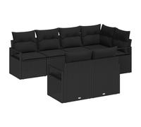 Ensemble de Canapés avec coussin avec oreiller 7 pc polyrotin tissé vidaXL vidaX