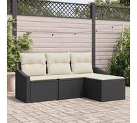 vidaXL Ensemble de canapé de jardin avec coussin avec mémoire 4 pcs Gris