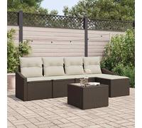Ensemble De Canapé De Jardin Vidaxl Ensemble De 5 Beige Rattan, Polyester