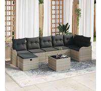 Ensemble de Canapés avec coussin avec stockage polyrotin Canapé jardin vidaXL vi