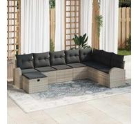 vidaXL Ensemble de canapés de jardin 8 pcs Beige et Crème 289 x 179 x 85 cm