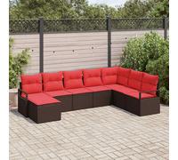 Ensemble de Canapés avec coussin avec stockage polyrotin Canapé jardin vidaXL vi
