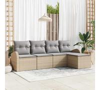 Ensemble de Canapés avec coussin avec stockage polyrotin Canapé jardin vidaXL vi