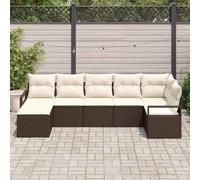 Ensemble de Canapés avec coussin avec stockage polyrotin jardin salon vidaXL vid