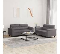 Ensemble de Canapés avec Coussins Sièges 2 pcs Rouge Bordeaux Similicuir vidaXL