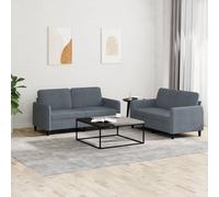 Ensemble de Canapés avec Coussins Sièges Salon 2 pcs Crème Velours vidaXL