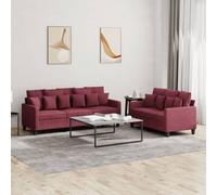 Ensemble de Canapés avec Coussins Sièges Salon 2 pcs Jaune Clair Tissu vidaXL