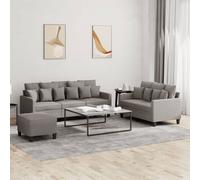 Ensemble de Canapés avec Coussins Sièges Salon 2 pcs Jaune Clair Tissu vidaXL