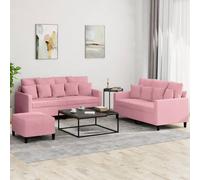 Ensemble de Canapés avec Coussins Sièges Salon 2 pcs Marron Velours vidaXL