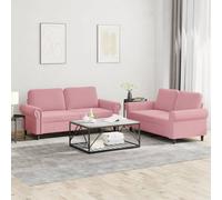 Ensemble de Canapés avec Coussins Sièges Salon 3 pcs Gris Clair Velours vidaXL