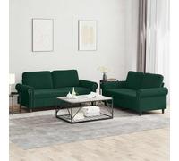 vidaXL Ensemble de canapés Velours avec coussins Gris clair 3 pcs