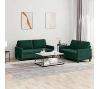 vidaXL Ensemble de canapés 3 pièces avec coussins Velours Gris clair