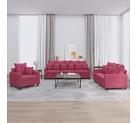 Ensemble de Canapés avec Coussins Sièges Salon 3 pcs Jaune Velours vidaXL