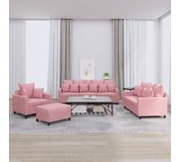 Ensemble de Canapés avec Coussins Sièges Salon 3 pcs Jaune Velours vidaXL