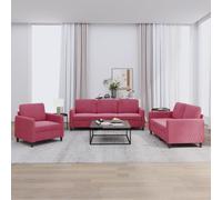 Ensemble de Canapés avec Coussins Sièges Salon 4 pcs Gris Foncé Velours vidaXL
