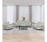 vidaXL Ensemble de canapés 4 pcs avec coussins Gris clair Velours