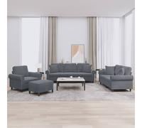 Ensemble de Canapés avec Coussins 4 pcs, Canapés avec Accoudoirs, Ensemble de Meubles avec Repose-pieds Salon, 3202201