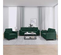 Ensemble de Canapés avec Coussins Sièges Salon 4 pcs Gris Foncé Velours vidaXL