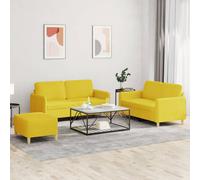 Ensemble de Canapés avec Coussins Sièges Salon Maison 2 pcs Marron Tissu vidaXL
