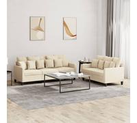 Ensemble de Canapés avec Coussins Sièges Salon Maison 2 pcs Noir Tissu vidaXL