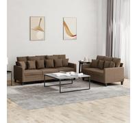 Ensemble de Canapés avec Coussins Sièges Salon Maison 2 pcs Noir Tissu vidaXL