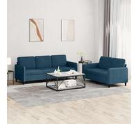 Ensemble de Canapés avec Coussins Sièges Salon Maison 3 pcs Noir Velours vidaXL