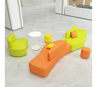 Ensemble de canapés banquettes modulaires - Sièges de loisirs minimalistes de forme unique for le hall de l'hôtel, la réception du bureau ou l'espace de travail partagé - Conception à profil bas(E)