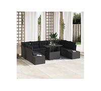 Ensemble De Canapé De Jardin Vidaxl 10 Pièces Noir