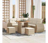 vidaXL Canapé de Jardin 8 pièces avec Coussins, Super Comfy pour 5 Personnes, en rotin et Polyester Qui résiste au Soleil. Parfait pour la terrasse, Le Salon, la véranda ou Le Balcon.