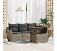 Ensemble de canapé de jardin avec stockage 5 pcs polyrotin loisirs vidaXL vidaXL